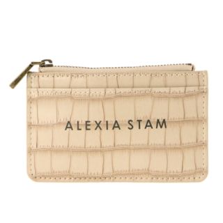 アリシアスタン(ALEXIA STAM)のアリシアスタン カードケース　Logo Card Case Beige　新品(財布)