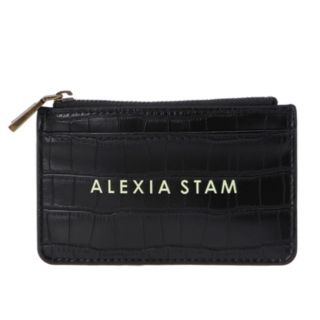 アリシアスタン(ALEXIA STAM)のアリシアスタン カードケース　Logo Card Case Black 新品(財布)