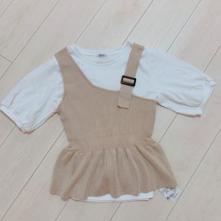 イング(INGNI)の新品タグ付き✳︎ペプラムニットビスチェ✳︎Tシャツセット(シャツ/ブラウス(半袖/袖なし))