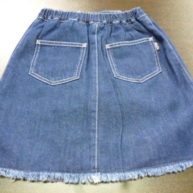 F.O.KIDS(エフオーキッズ)のアルジー　スカッツ　140ｃｍ　藍　デニム キッズ/ベビー/マタニティのキッズ服女の子用(90cm~)(スカート)の商品写真