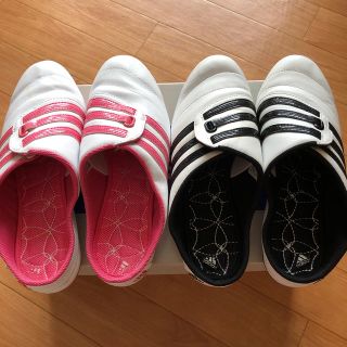 アディダス(adidas)のアディダス　サンダル　ピンク黒　2足セット(サンダル)