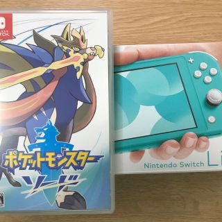 ニンテンドースイッチ(Nintendo Switch)のNintendo Switch  Lite ターコイズ＋ポケモン ソード (家庭用ゲーム機本体)