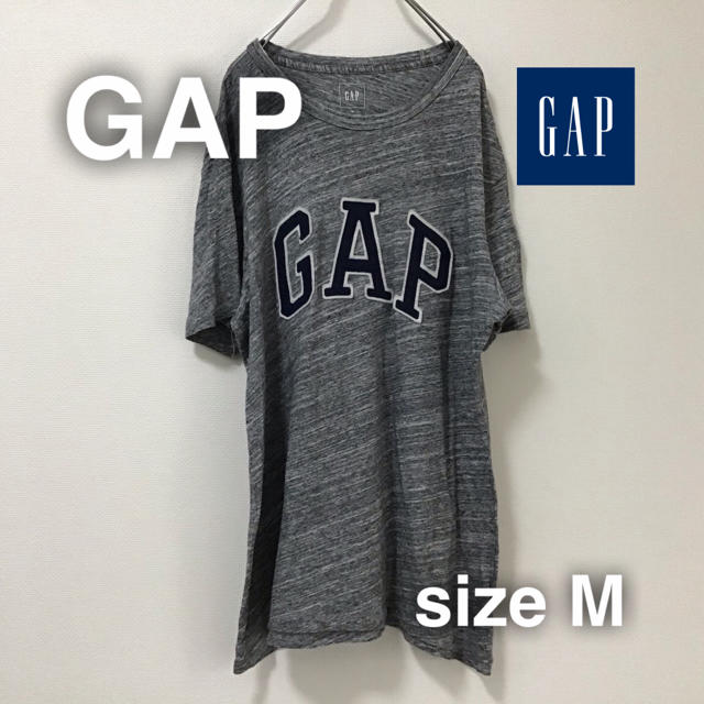 GAP(ギャップ)のGAP ギャップ　ワッペンロゴ　ビックロゴ　Tシャツ M 霜ふり メンズのトップス(Tシャツ/カットソー(半袖/袖なし))の商品写真