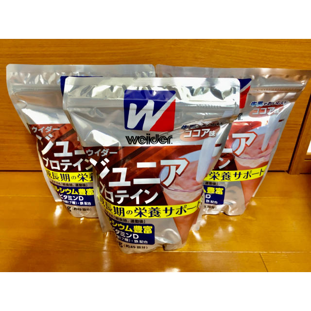 ウイダー ジュニアプロテイン ココア 980g ×3食品/飲料/酒