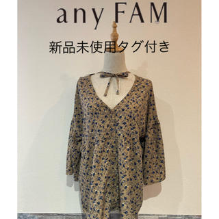 エニィファム(anyFAM)のanyFAM シフォン風 トップス 新品未使用(カットソー(半袖/袖なし))