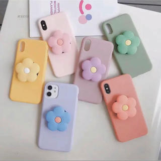 【再入荷】お花♡ポップソケット付きiPhoneケース(iPhoneケース)