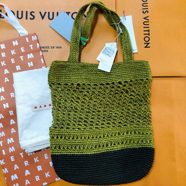 MARNI MARKET マルニ マーケット フィケ クロシェ メッシュバッグ