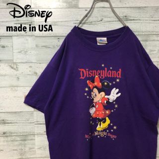 ディズニー(Disney)のDisney☆USA製 ミニー 紫 パープル Tシャツ カットソー(Tシャツ/カットソー(半袖/袖なし))
