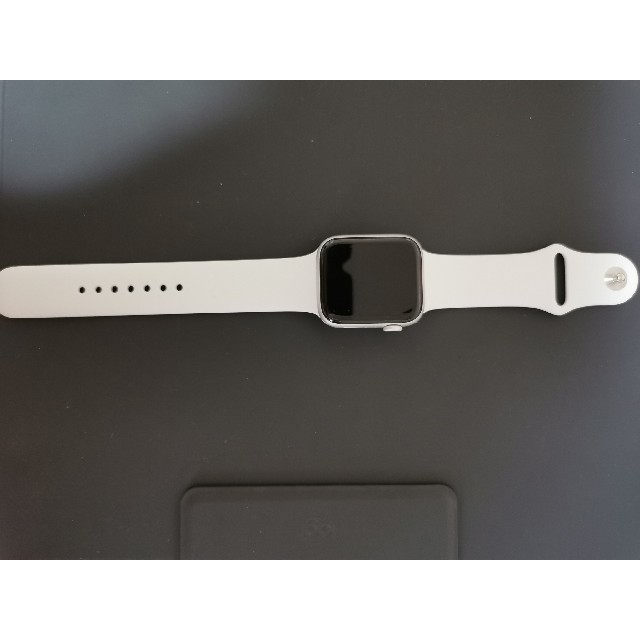 APPLE WATCH 5 44cm　シルバーアルミケー　美品　アップルケア付きスマートフォン/携帯電話