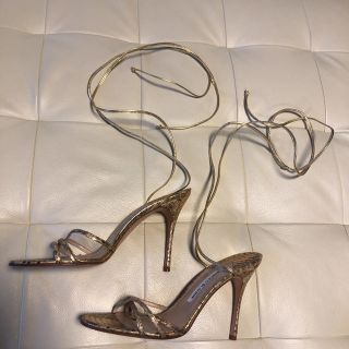 マノロブラニク(MANOLO BLAHNIK)のMANOLO BLAHNIK 編み上げサンダル(サンダル)