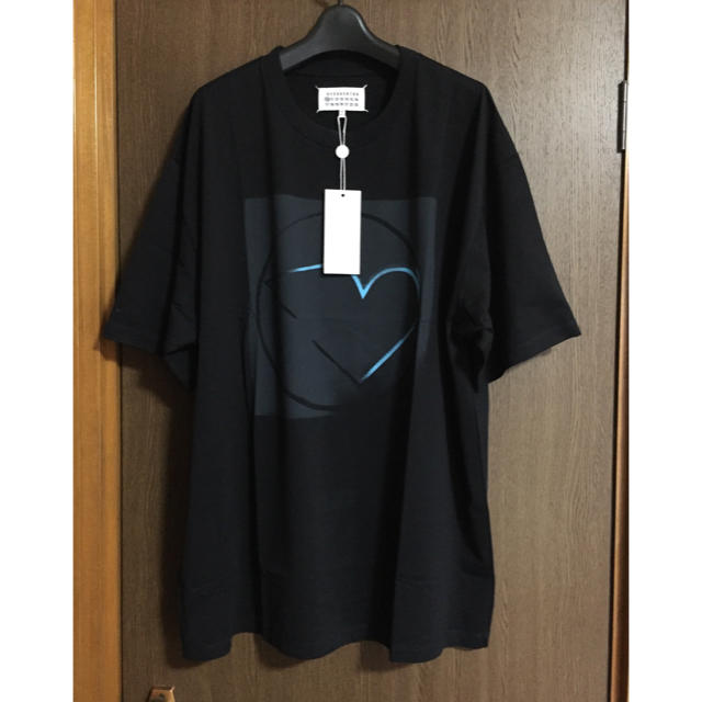 トップス黒48新品 メゾン マルジェラ オーバーサイズ Tシャツ プリント ブラック