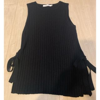 マウジー(moussy)のmoussy ブラック　ノースリーブサマーニット(カットソー(半袖/袖なし))