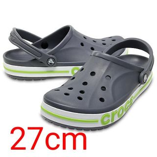 クロックス(crocs)のクロックス バヤバンド Charcoal / Volt Green 27cm(サンダル)