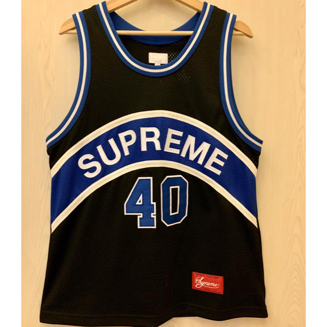 Supreme Curve Basketball Jersey M 黒青 美