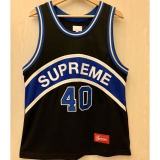 シュプリーム(Supreme)のSupreme Curve Basketball Jersey M 黒青 美中古(タンクトップ)