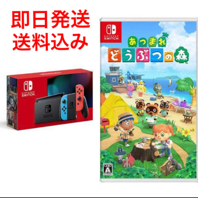 Nintendo switch 本体　あつまれどうぶつの森セット　新型　ソフト