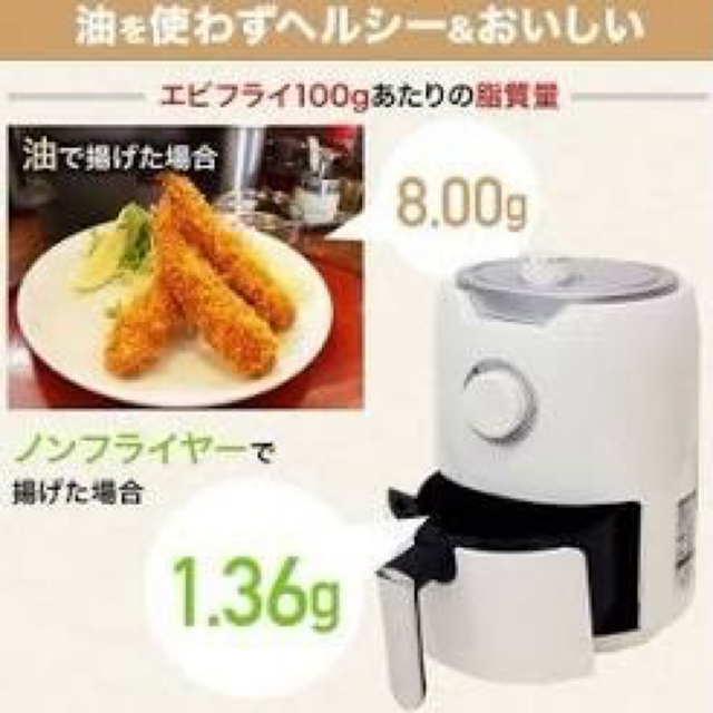 紺×赤 オイルレスフライ フライヤー革命 ドクターフライの出力2倍