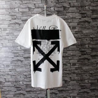 オフホワイト(Off-White)の新品 OFF-WHITE RIPPING ARROWS Tシャツ ホワイト(Tシャツ/カットソー(半袖/袖なし))