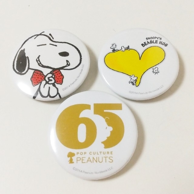 Snoopy スヌーピー 缶バッジ 3種 65周年 イベント限定の通販 By Kinakono スヌーピーならラクマ