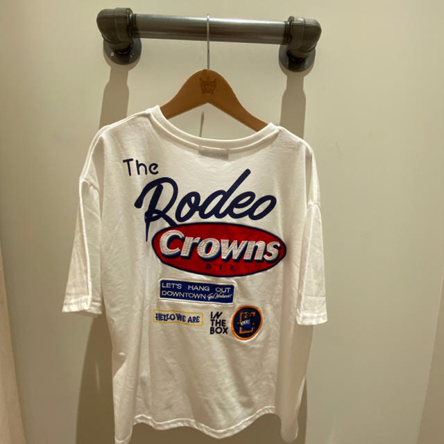 RODEO CROWNS WIDE BOWL(ロデオクラウンズワイドボウル)のMix big VネックTシャツ レディースのトップス(Tシャツ(半袖/袖なし))の商品写真