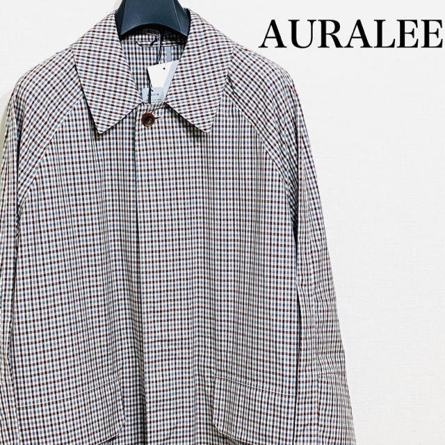 【新品 19 SS】 AURALEE オーラリー ステンカラーコート チェック