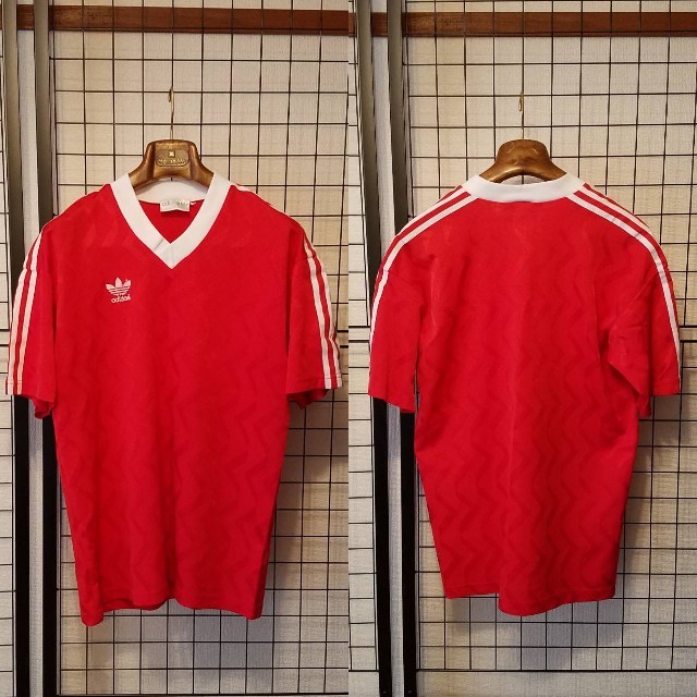 adidas(アディダス)の90's vintage adidas トレフォイルプリント 半袖ゲームシャツ メンズのトップス(Tシャツ/カットソー(半袖/袖なし))の商品写真