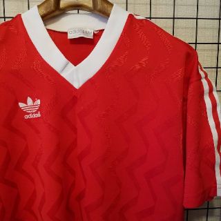 アディダス(adidas)の90's vintage adidas トレフォイルプリント 半袖ゲームシャツ(Tシャツ/カットソー(半袖/袖なし))