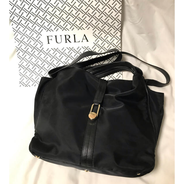 Furla - 超美品 FURLA フルラ ナイロン 3way バッグ ブラック ななめ