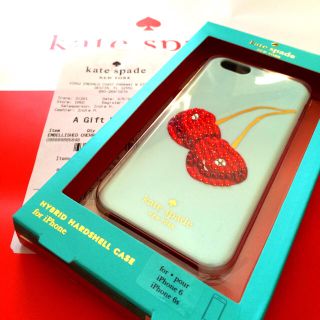 ケイトスペードニューヨーク(kate spade new york)のレア キラキラチェリーiPhoneケース(iPhoneケース)