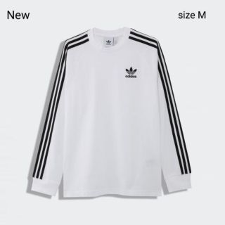 アディダス(adidas)の新品 M adidas originals ロンT  白×黒 ラグラン(Tシャツ/カットソー(七分/長袖))