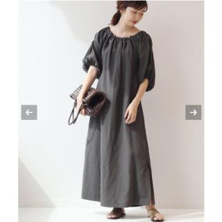 6/24まで！【新品タグ付】Plage シルクアサDRESS グレー サイズ38