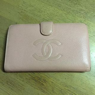 シャネル(CHANEL)のキャビアスキンピンク財布(財布)