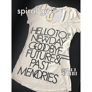 スパイラルガール(SPIRAL GIRL)の新品タグ付き SPIRAL GIRL Tシャツ チュニック Mサイズ(Tシャツ(半袖/袖なし))