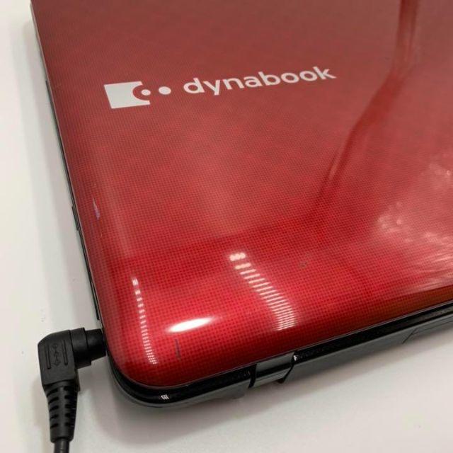 2016年薄型赤色レッドノートパソコン東芝初心者マニュアル付初期設定済み女性学生