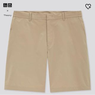 ユニクロ(UNIQLO)のUNIQLO × theory 感動イージーショートパンツ　Sサイズ　ベージュ(ショートパンツ)