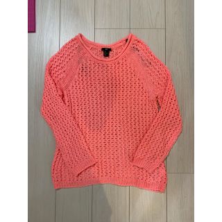 エイチアンドエム(H&M)のH&M ニット　Sサイズ　オレンジピンク　コラーゲンピンク(ニット/セーター)