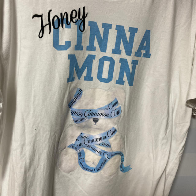 honey cinnamon くま　お菓子　BIG Tシャツ　ホワイト