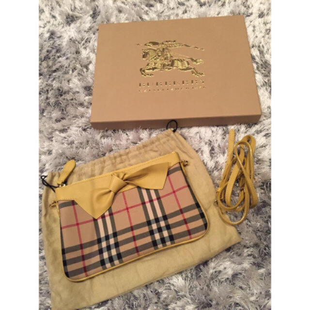 使い勝手の良い BURBERRY - BURBERRY リボンクラッチ、ショルダー