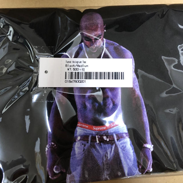 M色送料込 M Supreme Tupac Hologram Tee 黒