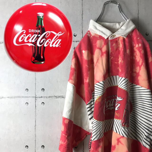 【激レア】90s コカ・コーラ（Coca-Cola）ポロシャツ ド派手デザイン
