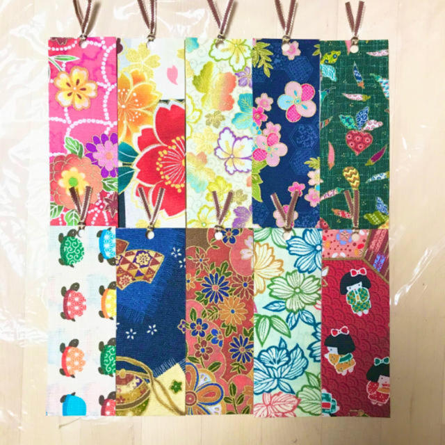 手作り布製しおり 豪華な和柄10枚セット 花柄 亀 の通販 By がっきー S Shop ラクマ