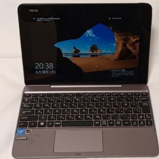 エイスース(ASUS)の0132 ASUS TransBook メタルグレー T101HA-GRAY(タブレット)