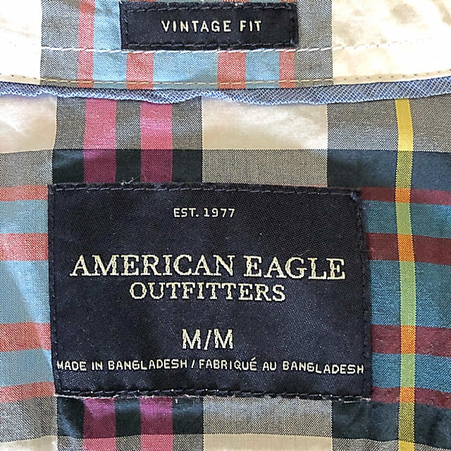 American Eagle(アメリカンイーグル)のAmerican Eagleチェック柄半袖シャツMサイズ メンズのトップス(シャツ)の商品写真