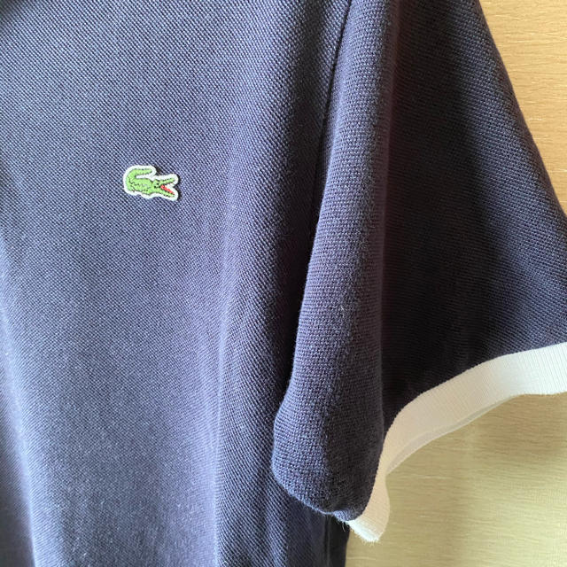 LACOSTE(ラコステ)の美品！日本製！　ラコステ　ポロシャツ　半袖シャツ　メンズ　ネイビー　フレンチ メンズのトップス(ポロシャツ)の商品写真