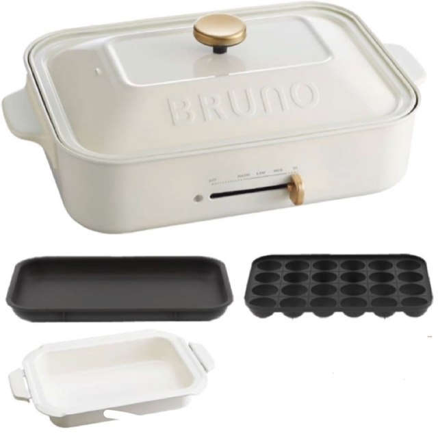 BRUNO BOE021-RD 深鍋付き 3プレ 限定1セット