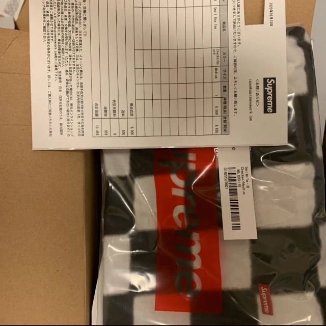 supreme small Box Logo Tee チェック　Mサイズ