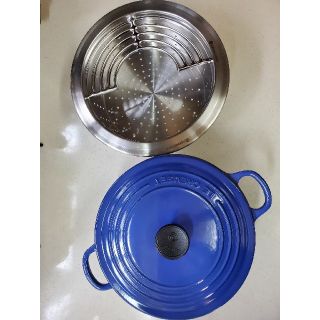 ルクルーゼ(LE CREUSET)のル・クルーゼ　両手鍋２２cm（揚げｱﾐ　ｽﾁｰﾏｰセット）(鍋/フライパン)