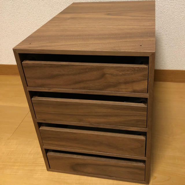 Muji 無印良品 無印良品 木製収納ケース 引出式 ４段 ウォールナット材の通販 By Tauo S Shop ムジルシリョウヒンならラクマ