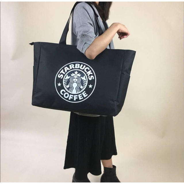 スタバ マザーズバッグ トートバッグ トラベルバッグ ジムバッグ Starbucks Coffee - スターバックス トートバッグ 黒 マザーズ