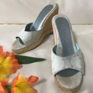 レア CELINE ウェッジサンダル 35 www.lram-fgr.ma